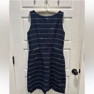 navy dress with rope stripes